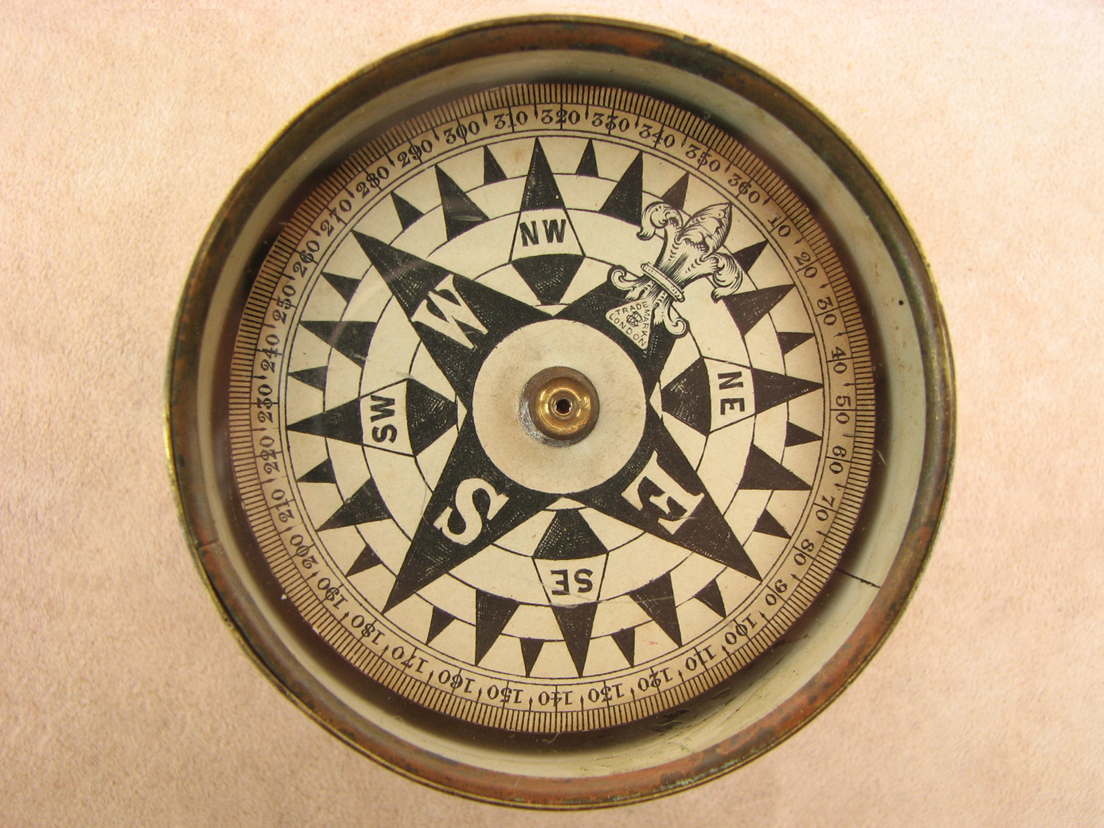 Brass floating dial compass by Francis Barker & Sons circa 1880